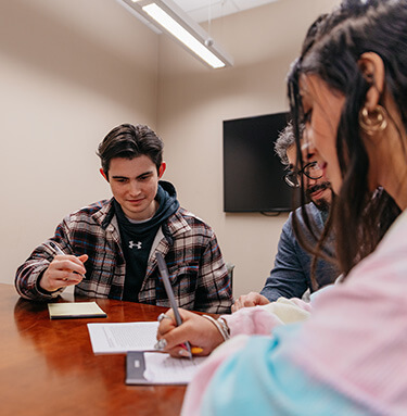Students and professor